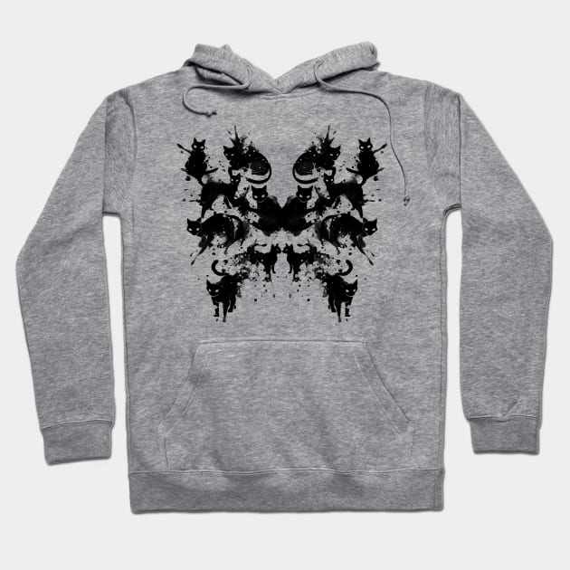 Rorschach Test Cat’s On My Mind Hoodie by Tobe_Fonseca